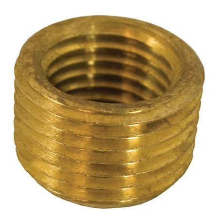 Jones Stephens 1/2in. x 3/8in. Yellow Brass Face Bushing P11986